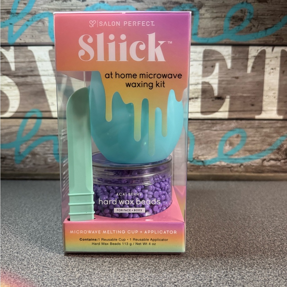 Slick At Home Microwave Waxing Kit - Mint and Purple